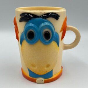 Vintage Dino Flintstone’s Plastic Cup‎ Vitamin Mug 1968-1969